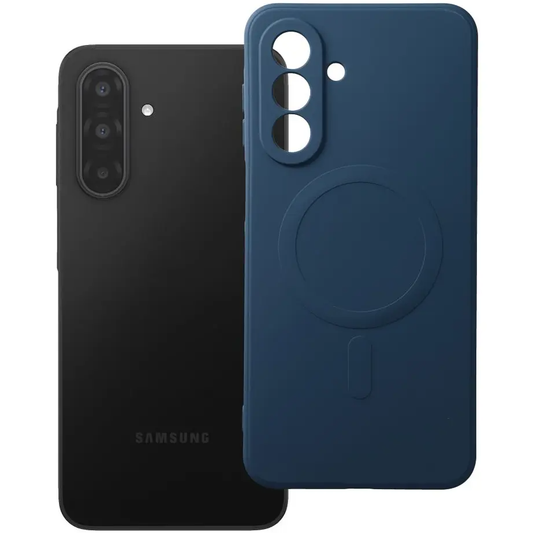 Θήκη MagSafe για Samsung Galaxy A18 / A17 4G / A17 5G, OEM, Silicone Mag, Μπλε σκούρο