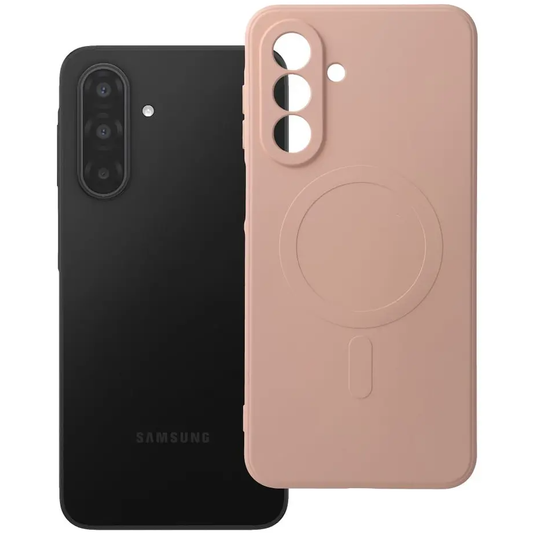 Θήκη MagSafe για Samsung Galaxy A18 / A17 4G / A17 5G, OEM, Silicone Mag, Ροζ