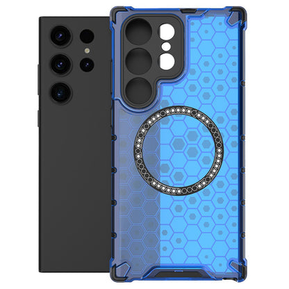 Θήκη MagSafe για Samsung Galaxy S24 Ultra S928, Techsuit, HoneyComb Shield, Μπλε