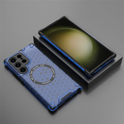 Θήκη MagSafe για Samsung Galaxy S24 Ultra S928, Techsuit, HoneyComb Shield, Μπλε