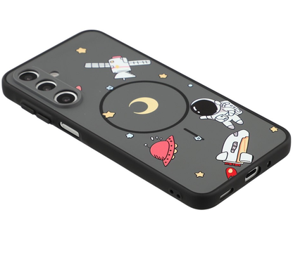 Θήκη MagSafe για Samsung Galaxy S26 Ultra S948, OEM, Κινούμενος Αστροναύτης, Γκρι