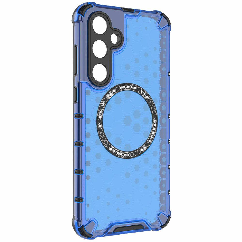 MagSafe Case for Samsung Galaxy A26 A266, Techsuit, HoneyComb Shield, Blue