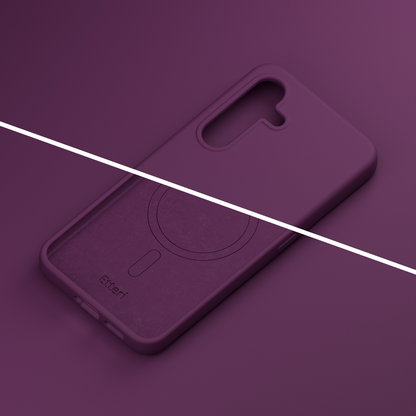 Θήκη MagSafe για Samsung Galaxy A57 5G, Etteri, Silicone Mag, Βυσσινί