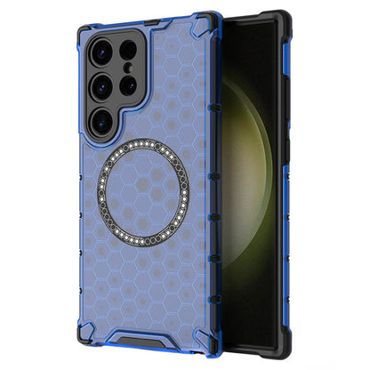 Θήκη MagSafe για Samsung Galaxy S24 Ultra S928, Techsuit, HoneyComb Shield, Μπλε