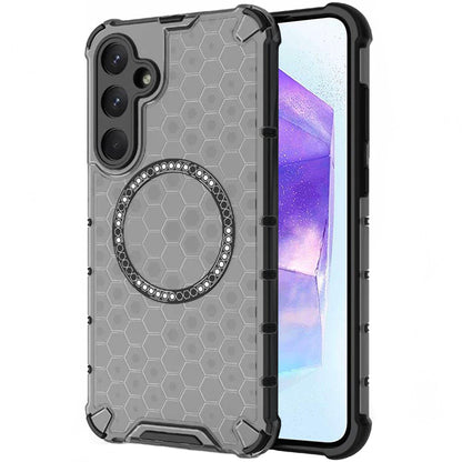 MagSafe Case for Samsung Galaxy A55 5G A556, Techsuit, HoneyComb Shield, Black