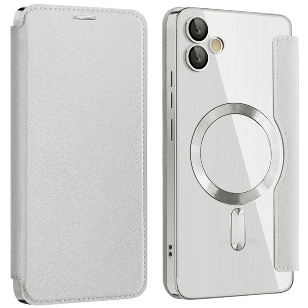 MagSafe Case for Samsung Galaxy A05 A055, Techsuit, SmartMag Book, Gray