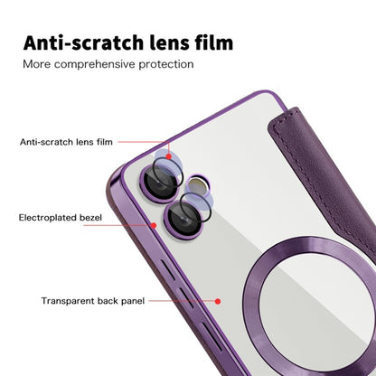 Θήκη MagSafe για Samsung Galaxy A05 A055, Techsuit, SmartMag Book, Μωβ