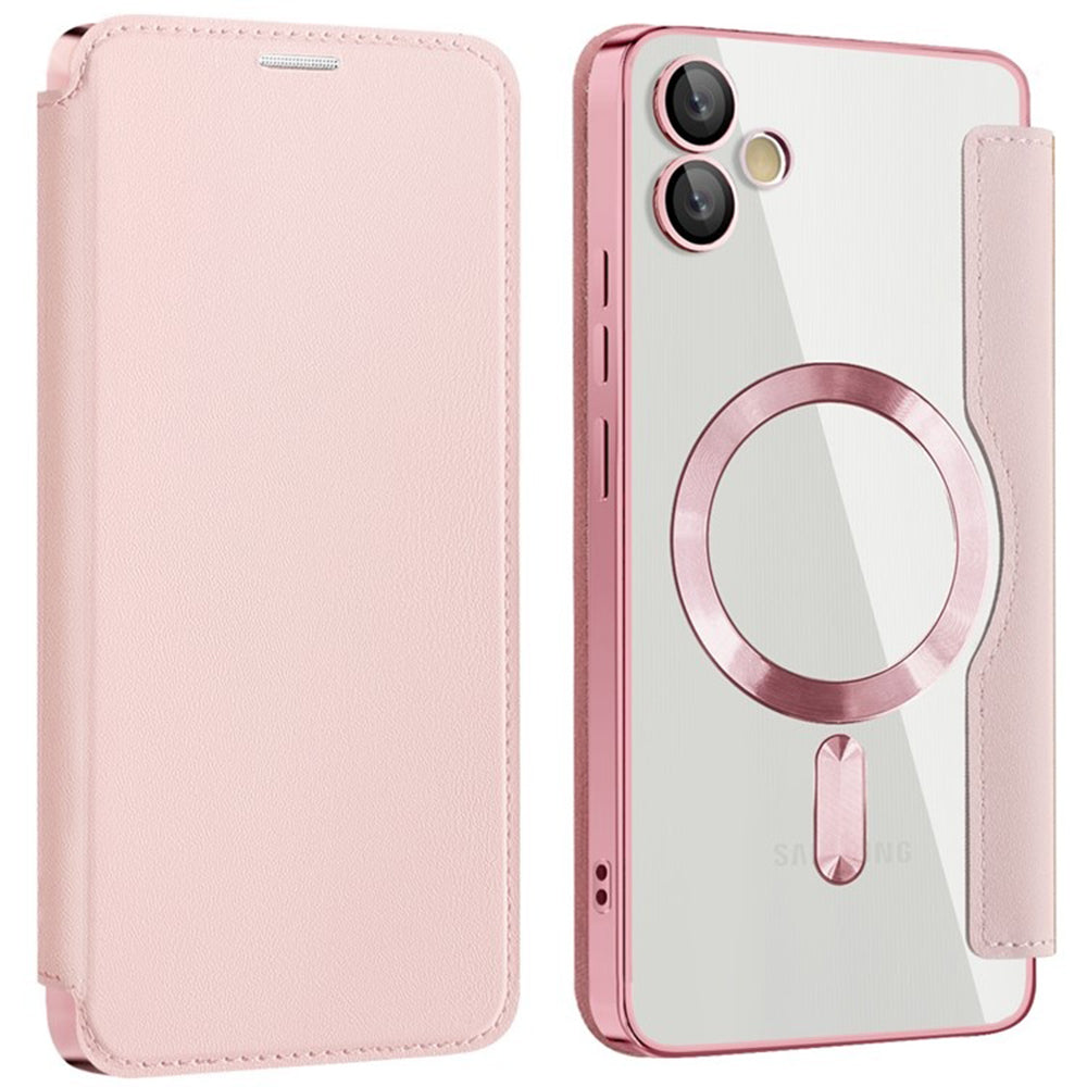 Θήκη MagSafe για Samsung Galaxy A05 A055, Techsuit, SmartMag Book, Ροζ