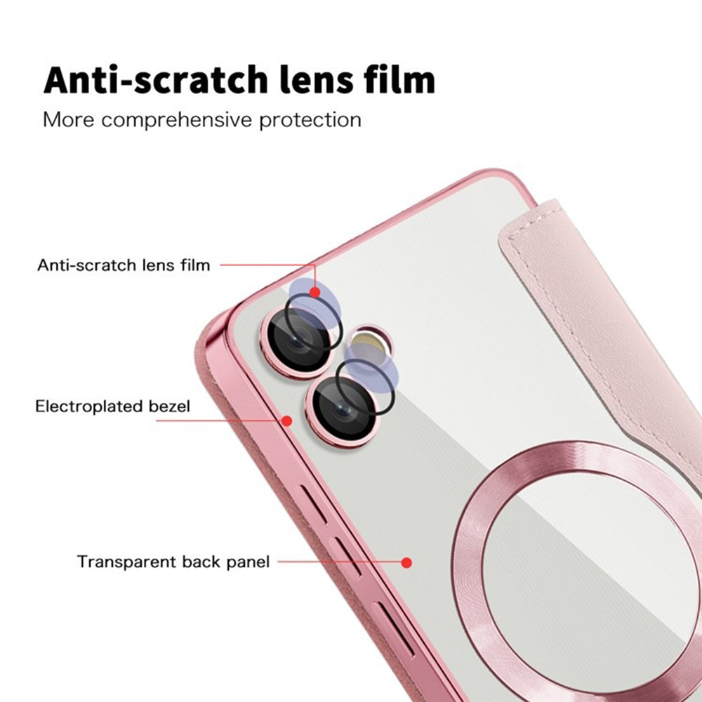 Θήκη MagSafe για Samsung Galaxy A05 A055, Techsuit, SmartMag Book, Ροζ
