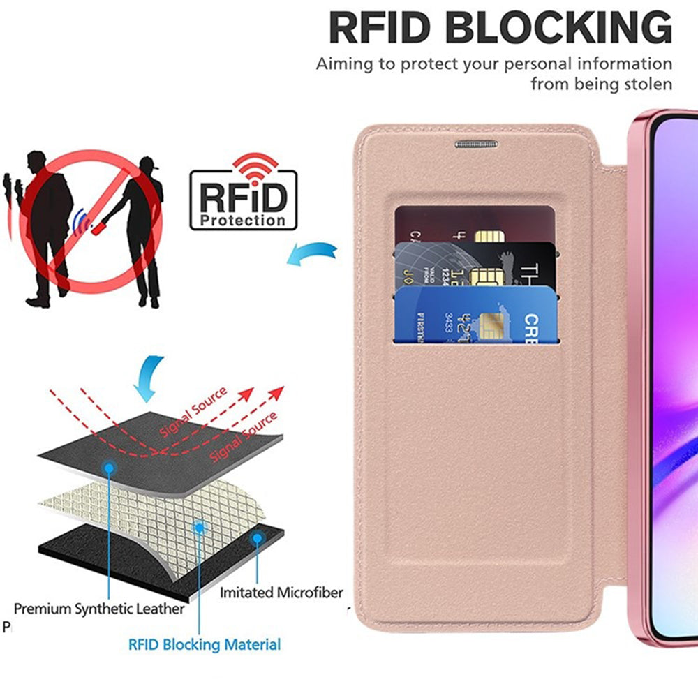Θήκη MagSafe για Samsung Galaxy A05 A055, Techsuit, SmartMag Book, Ροζ
