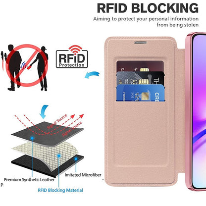Θήκη MagSafe για Samsung Galaxy A05 A055, Techsuit, SmartMag Book, Ροζ