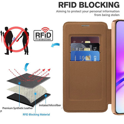 MagSafe Case for Samsung Galaxy A05s A057, Techsuit, SmartMag Book, Brown