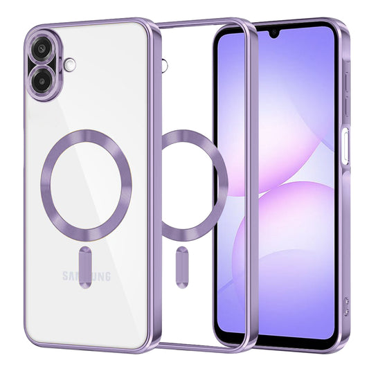 Θήκη MagSafe για Samsung Galaxy A07 4G A075, Techsuit, Luxury Crystal, Ανοιχτό Μωβ