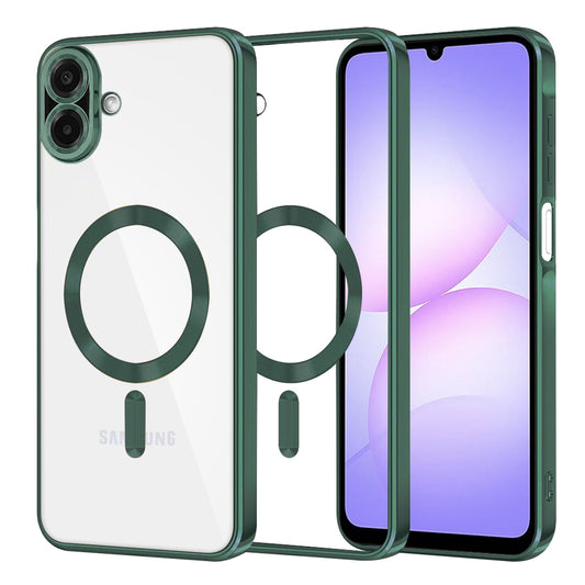 Θήκη MagSafe για Samsung Galaxy A07 4G A075, Techsuit, Luxury Crystal, Σκούρο Πράσινο