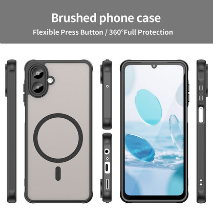 MagSafe Case for Samsung Galaxy A07 4G A075, Techsuit, HaloFrost II, Black