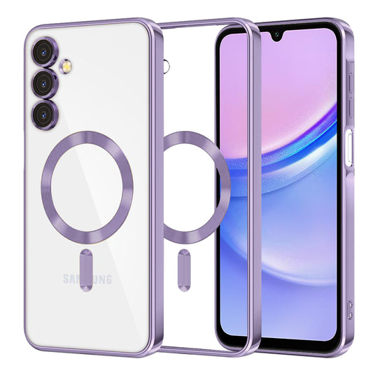 Θήκη MagSafe για Samsung Galaxy A15 5G A156 / A15 A155, Techsuit, Luxury Crystal, Ανοιχτό Μωβ
