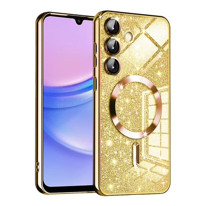 Θήκη MagSafe για Samsung Galaxy A15 5G A156 / A15 A155, Techsuit, Luxury Glitter, Χρυσή