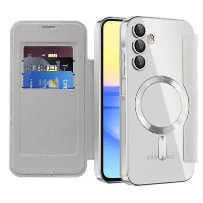 Θήκη MagSafe για Samsung Galaxy A15 5G A156 / A15 A155, Techsuit, SmartMag Book, Γκρι