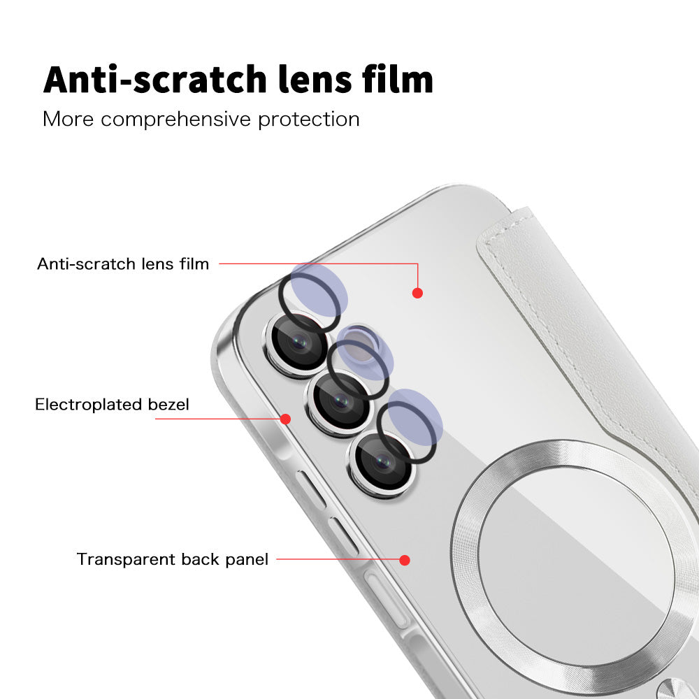 Θήκη MagSafe για Samsung Galaxy A15 5G A156 / A15 A155, Techsuit, SmartMag Book, Γκρι