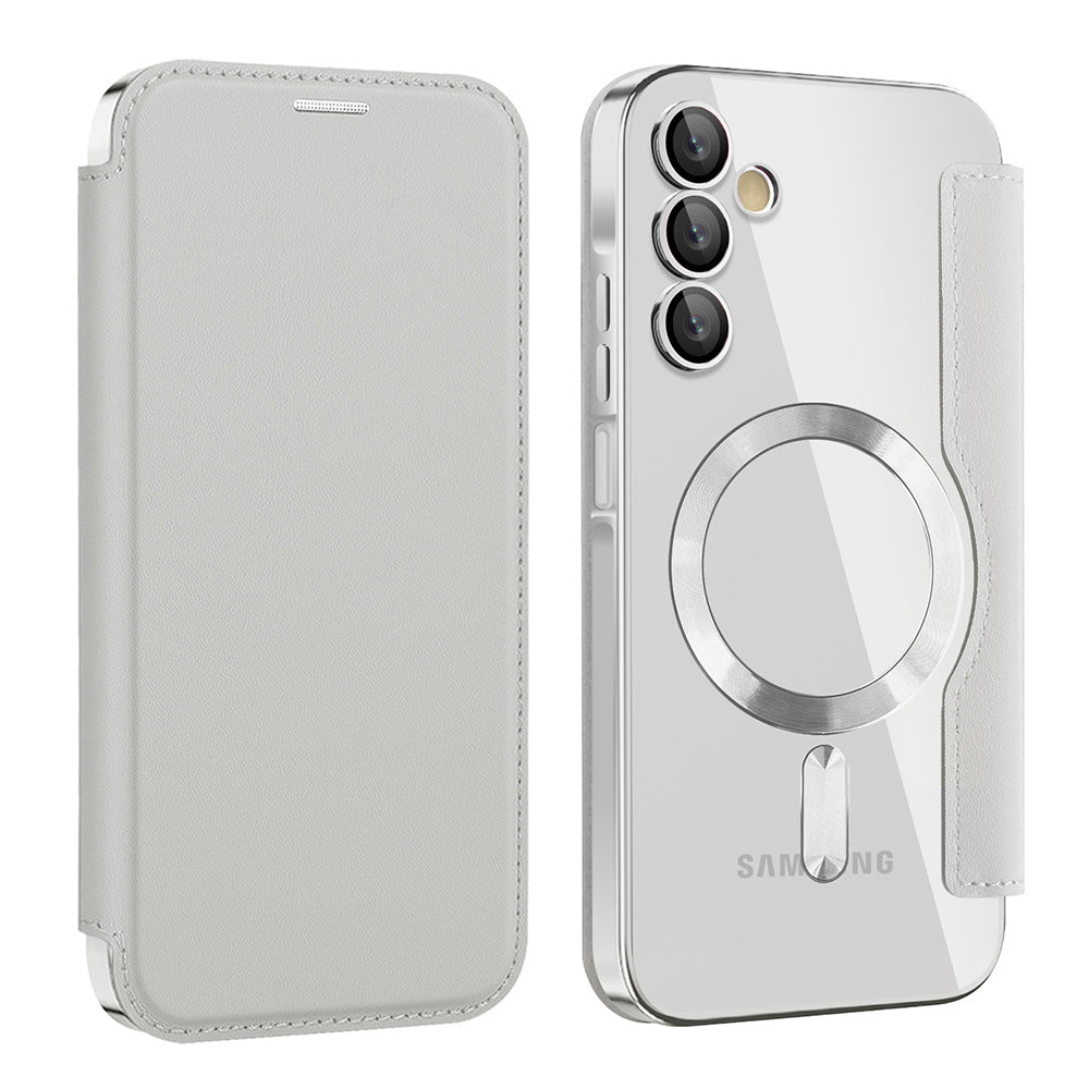 Θήκη MagSafe για Samsung Galaxy A15 5G A156 / A15 A155, Techsuit, SmartMag Book, Γκρι