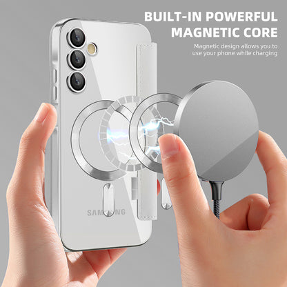 Θήκη MagSafe για Samsung Galaxy A15 5G A156 / A15 A155, Techsuit, SmartMag Book, Γκρι