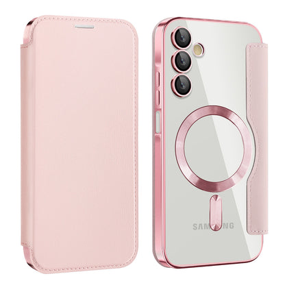 Θήκη MagSafe για Samsung Galaxy A15 5G A156 / A15 A155, Techsuit, SmartMag Book, Ροζ
