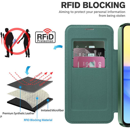 Θήκη MagSafe για Samsung Galaxy A15 5G A156 / A15 A155, Techsuit, SmartMag Book, Πράσινο