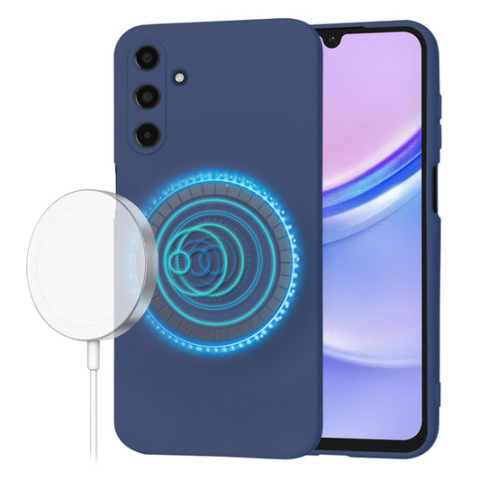 Θήκη MagSafe για Samsung Galaxy A15 A155, Techsuit, SoftFlex, Μπλε σκούρο