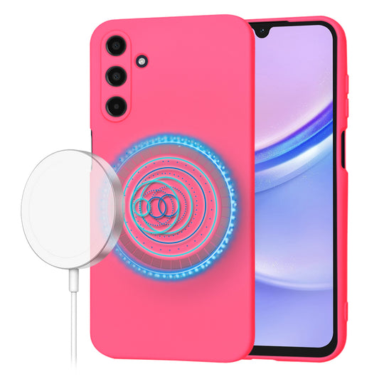 Θήκη MagSafe για Samsung Galaxy A15 A155, Techsuit, SoftFlex, Σκούρο Ροζ