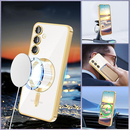 MagSafe Case for Samsung Galaxy A16 5G A166 / A16 4G A165, Techsuit, Luxury Crystal, Silver