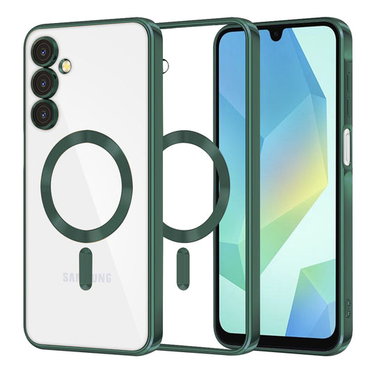 Θήκη MagSafe για Samsung Galaxy A16 5G A166 / A16 4G A165, Techsuit, Luxury Crystal, Σκούρο Πράσινο