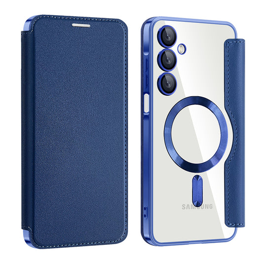 Θήκη MagSafe για Samsung Galaxy A16 5G A166 / A16 4G A165, Techsuit, SmartMag Book, Μπλε