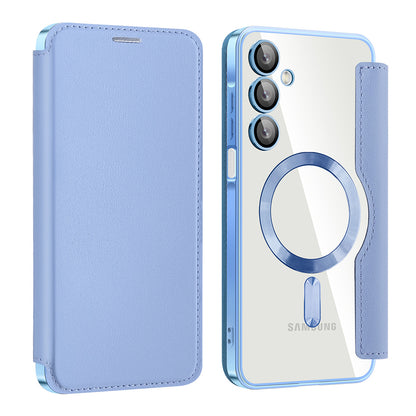 MagSafe Case for Samsung Galaxy A16 5G A166 / A16 4G A165, Techsuit, SmartMag Book, Blue