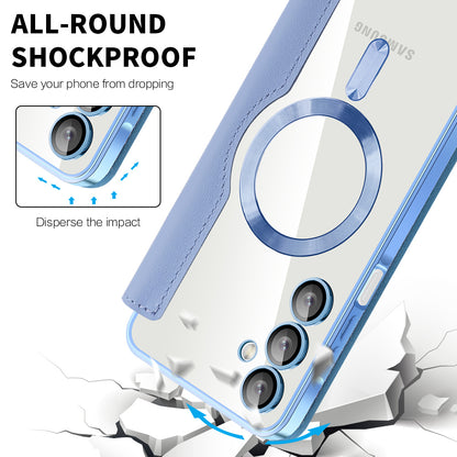 MagSafe Case for Samsung Galaxy A16 5G A166 / A16 4G A165, Techsuit, SmartMag Book, Blue