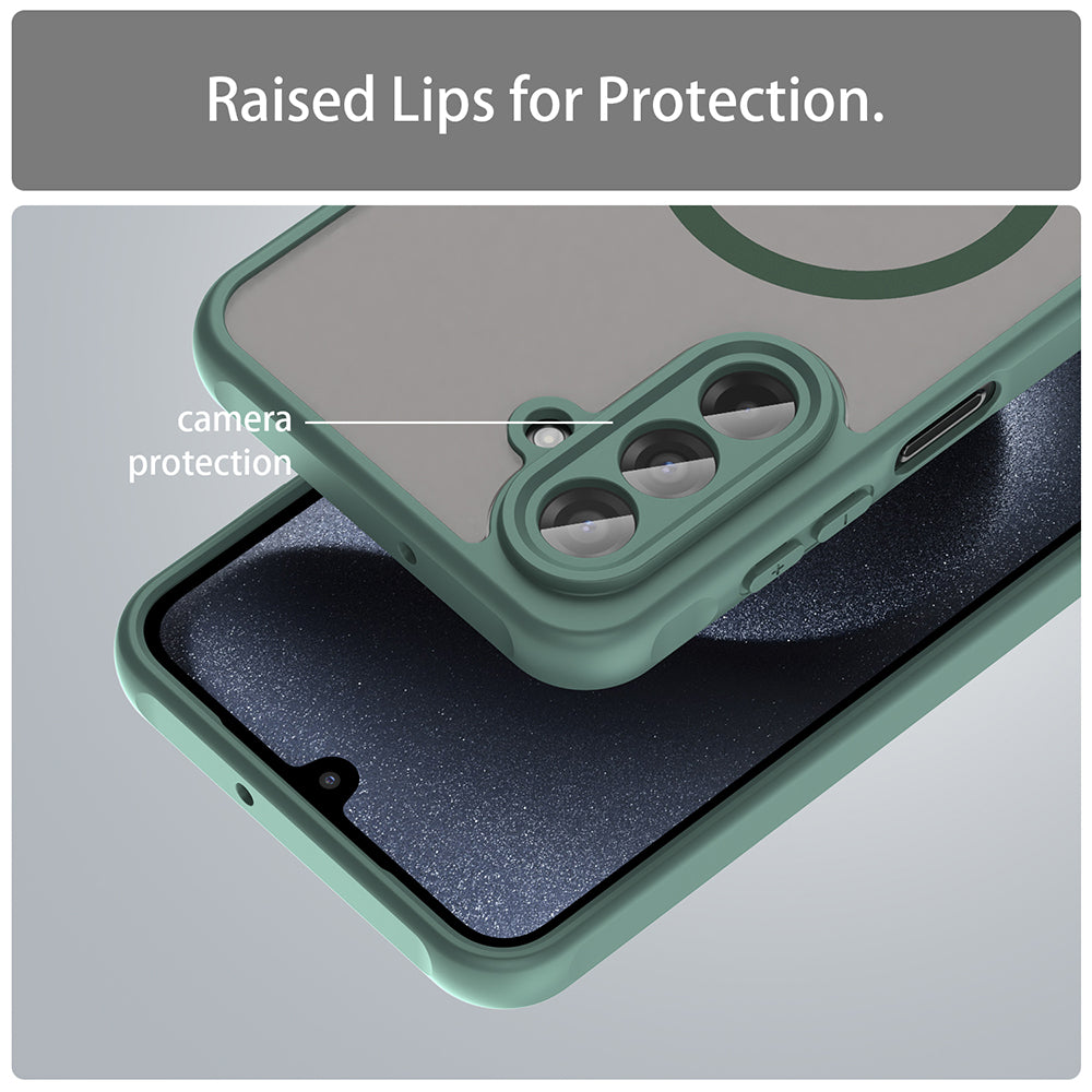 Θήκη MagSafe για Samsung Galaxy A17 5G, Techsuit, HaloFrost II, Πράσινο