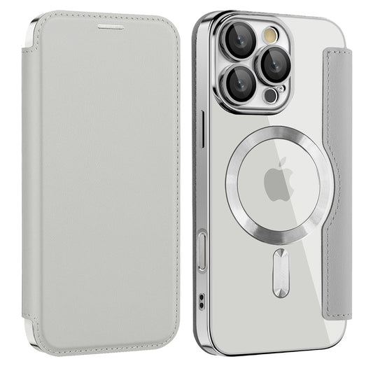 Θήκη MagSafe για Samsung Galaxy A17 5G, Techsuit, SmartMag Book, Γκρι