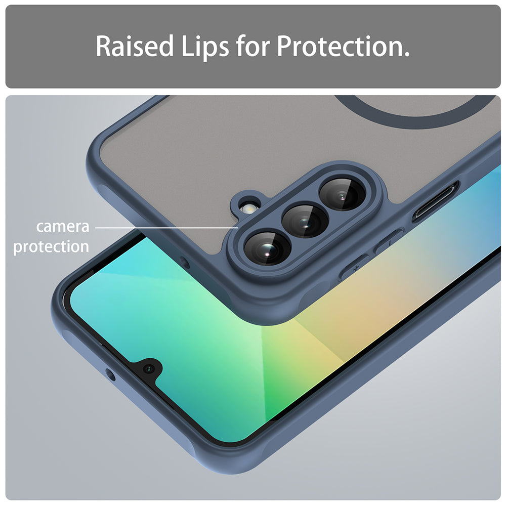 MagSafe Case for Samsung Galaxy A26 A266, Techsuit, HaloFrost II, Navy Blue