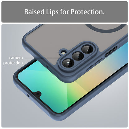 MagSafe Case for Samsung Galaxy A26 A266, Techsuit, HaloFrost II, Navy Blue