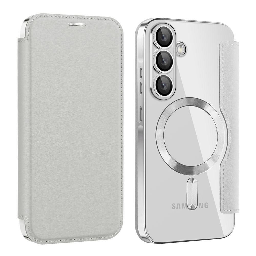 MagSafe Case for Samsung Galaxy A26 A266, Techsuit, SmartMag Book, Gray