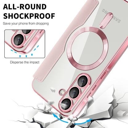 Θήκη MagSafe για Samsung Galaxy A26 A266, Techsuit, SmartMag Book, Ροζ