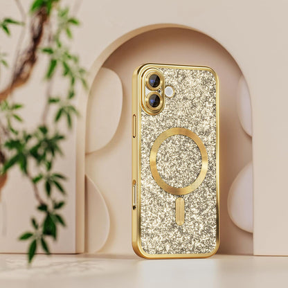 MagSafe Case for Samsung Galaxy A27 5G, Techsuit, Luxury Glitter, Gold