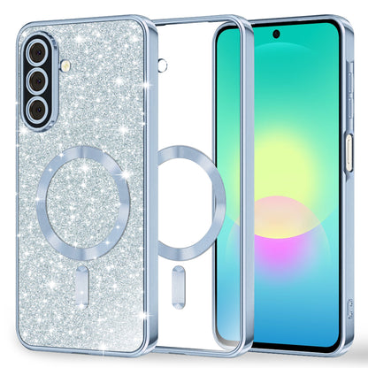 MagSafe Case for Samsung Galaxy A27 5G, Techsuit, Luxury Glitter, Blue