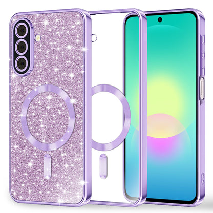 MagSafe Case for Samsung Galaxy A27 5G, Techsuit, Luxury Glitter, Light Purple