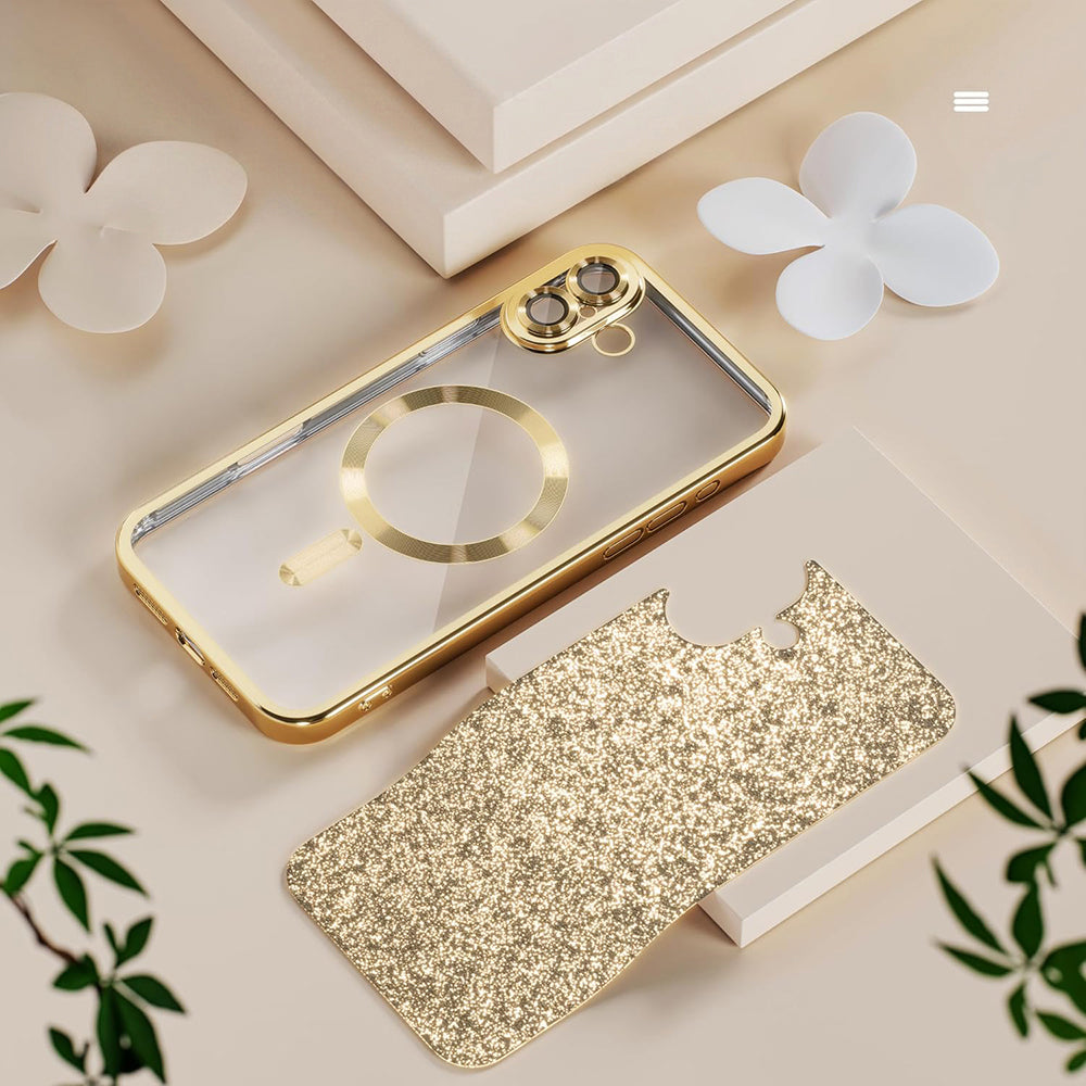 MagSafe Case for Samsung Galaxy A27 5G, Techsuit, Luxury Glitter, Black