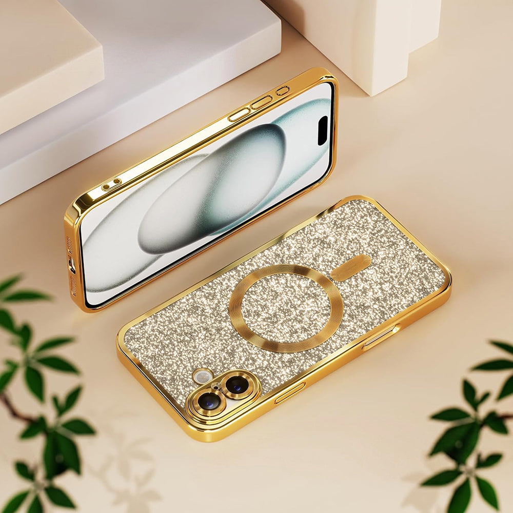 MagSafe Case for Samsung Galaxy A27 5G, Techsuit, Luxury Glitter, Black