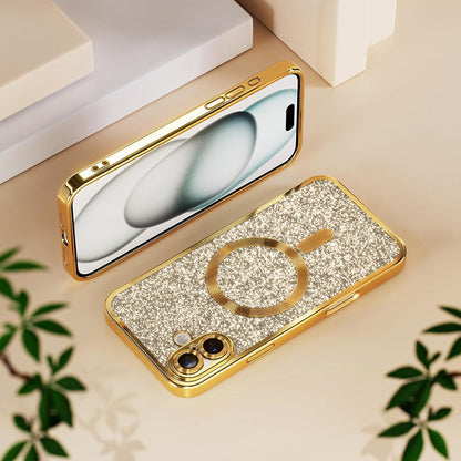 MagSafe Case for Samsung Galaxy A27 5G, Techsuit, Luxury Glitter, Black