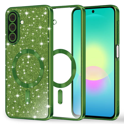 MagSafe Case for Samsung Galaxy A27 5G, Techsuit, Luxury Glitter, Dark Green