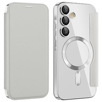 Θήκη MagSafe για Samsung Galaxy A35 5G A356, Techsuit, SmartMag Book, Γκρι