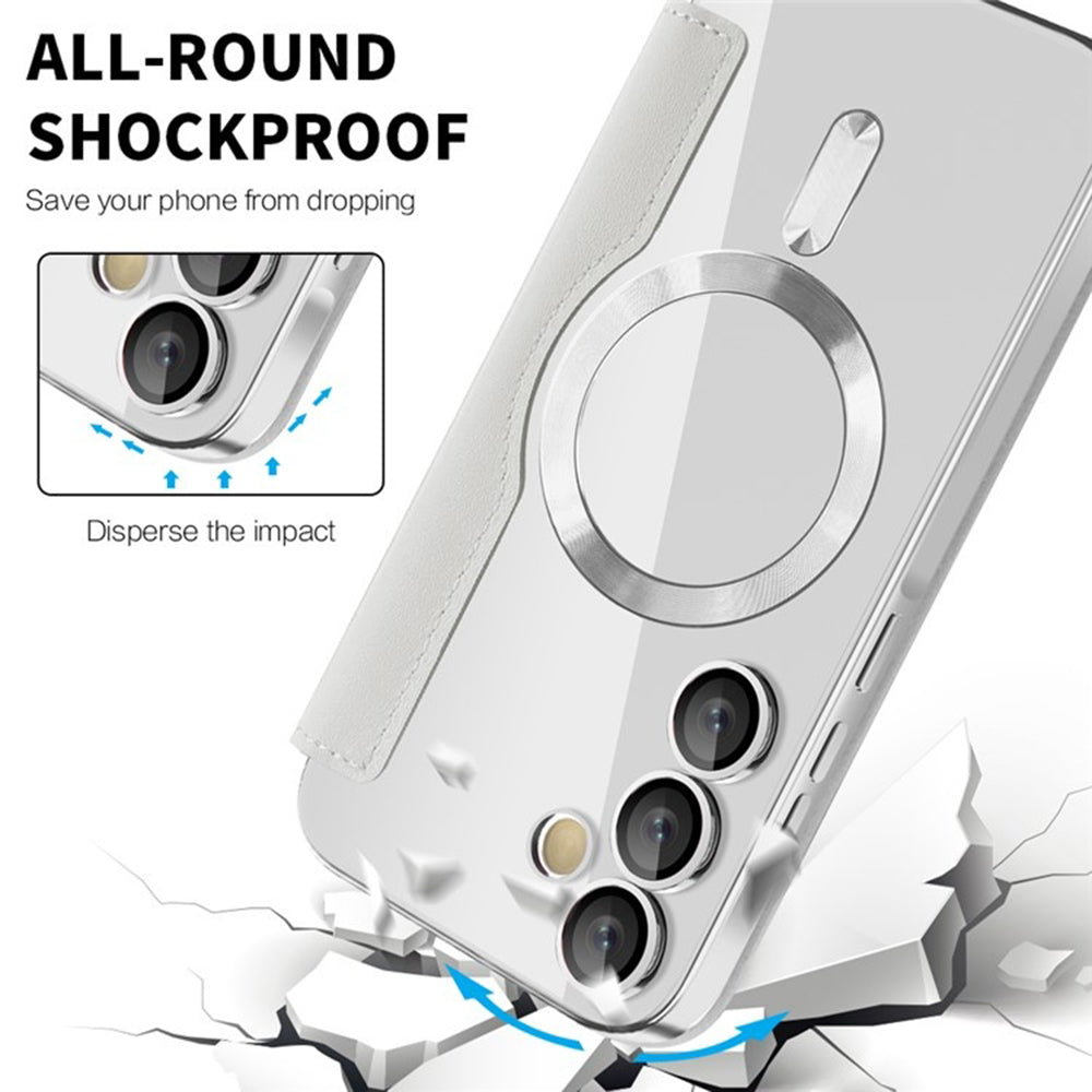 Θήκη MagSafe για Samsung Galaxy A35 5G A356, Techsuit, SmartMag Book, Γκρι