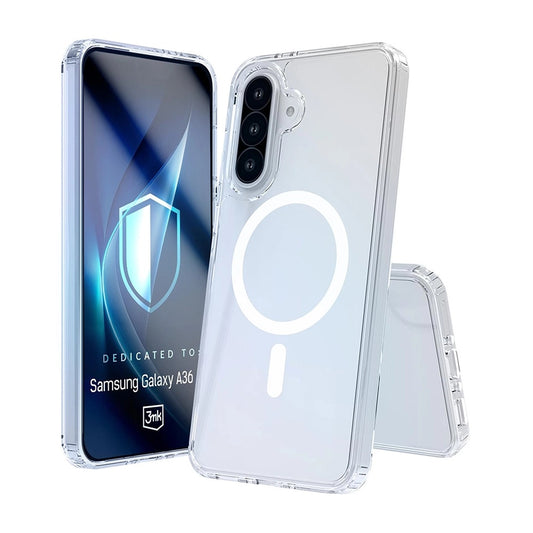 Θήκη MagSafe για Samsung Galaxy A36 A366, 3MK, Armor MagCase, Διαφανής